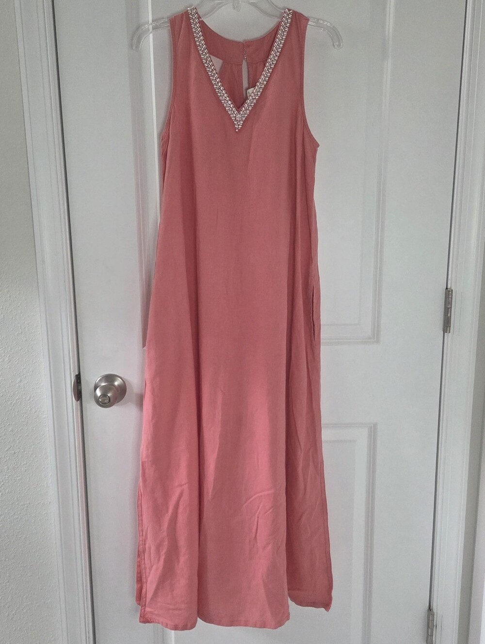 Calypso St. Barth Linen Blend Midi Dress